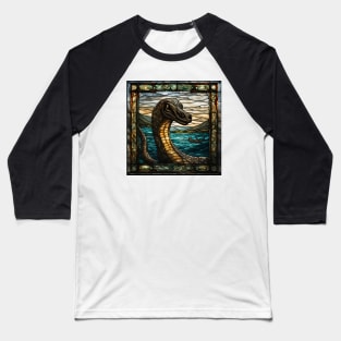 Nessie Stained Glass Baseball T-Shirt